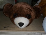 Brown bear head mascot