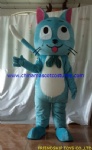 Blue cat animal mascot costume