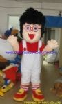 Woman moving mascot costume