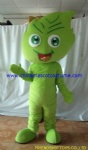 Green leaves plant mascot costume