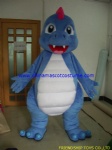Blue dragon moving mascot costume