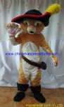 Puss in Boots cartoon mascot costume