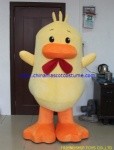 Yellow duck plush mascot costume