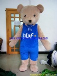 Brown bear moving mascot costume