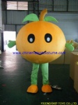 A mandarin orange moving mascot costume