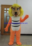 Handsome lion mascot costume, Cougar mascot costume for hire business