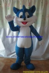 Blue cat cartoon mascot costume