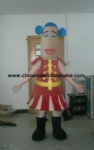 Red woman mascot costume