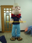Popeye cartoon mascot costume