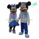 Mickey and Minnie cartoon mascot costume