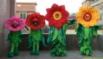 Beautiful flower moving mascot costume