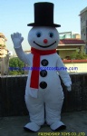 Snowman cartoon mascot costume