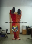 Headstand clown party mascot costume