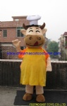 Chief cow character mascot costume