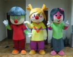 Boy and girls character mascot costume