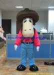 Long face man mascot costume