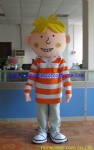 Happy boy character mascot costume